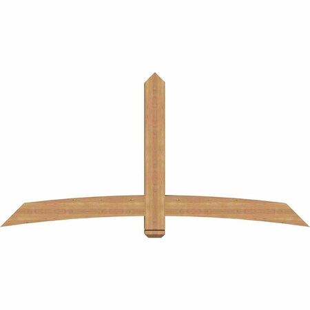 Ekena Millwork Bellingham Timber Gable Bracket, Western Red Cedar, 84"W x 42"H x 5 1/2"D x 5 1/2"F, 12/12 Pitch GBW084X42X0606BEL00SWR